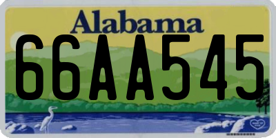 AL license plate 66AA545