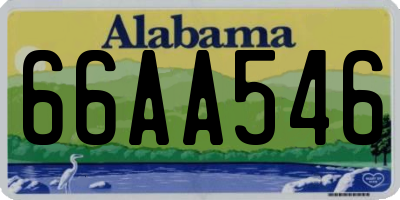 AL license plate 66AA546