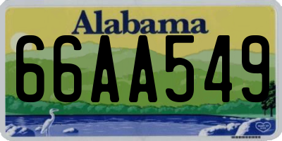 AL license plate 66AA549