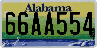 AL license plate 66AA554