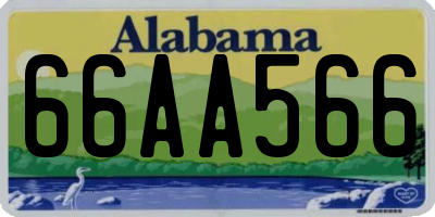 AL license plate 66AA566