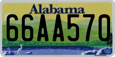 AL license plate 66AA570