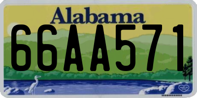 AL license plate 66AA571