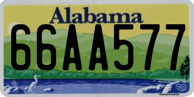 AL license plate 66AA577