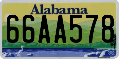 AL license plate 66AA578