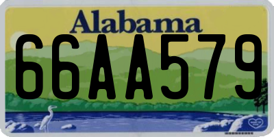 AL license plate 66AA579