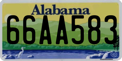 AL license plate 66AA583