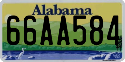 AL license plate 66AA584