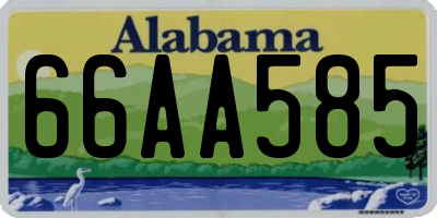 AL license plate 66AA585