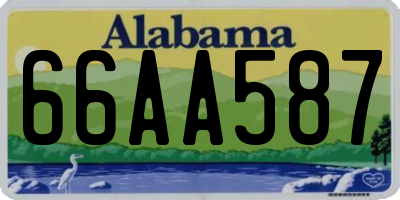 AL license plate 66AA587