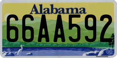 AL license plate 66AA592