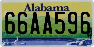 AL license plate 66AA596