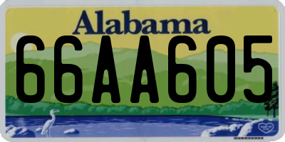 AL license plate 66AA605
