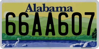 AL license plate 66AA607