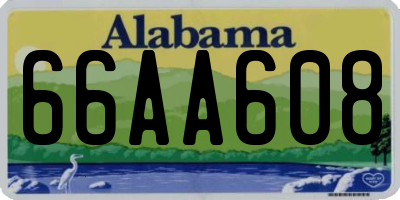 AL license plate 66AA608