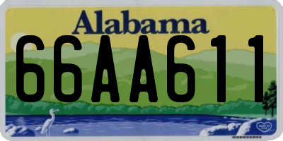 AL license plate 66AA611