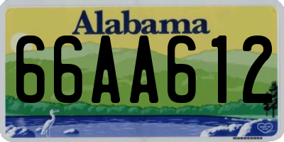 AL license plate 66AA612