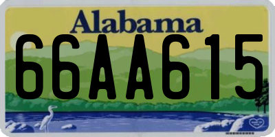 AL license plate 66AA615