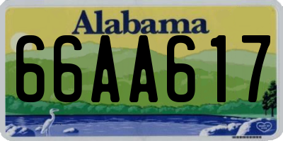 AL license plate 66AA617