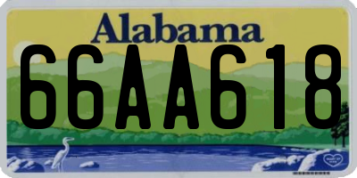 AL license plate 66AA618