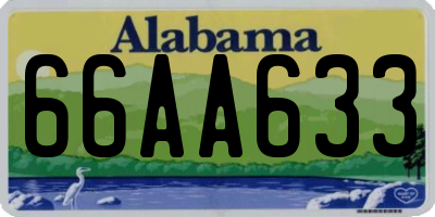 AL license plate 66AA633