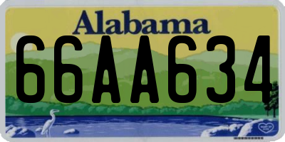 AL license plate 66AA634