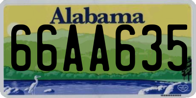 AL license plate 66AA635