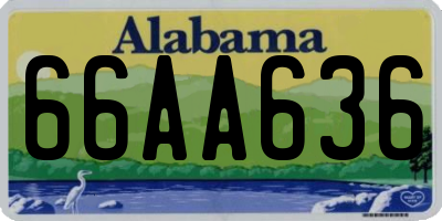 AL license plate 66AA636