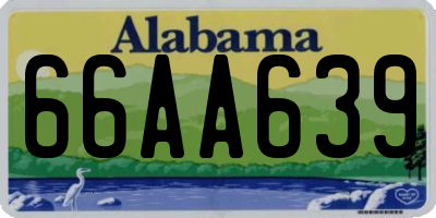 AL license plate 66AA639