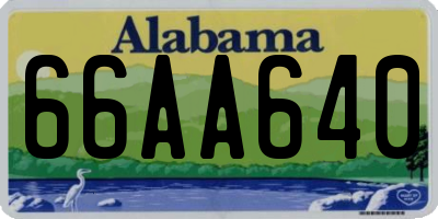 AL license plate 66AA640
