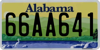 AL license plate 66AA641