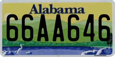 AL license plate 66AA646