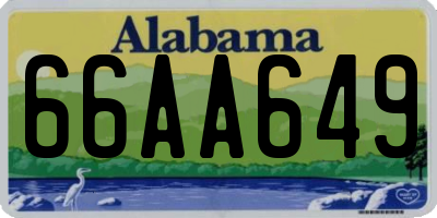 AL license plate 66AA649