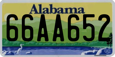 AL license plate 66AA652
