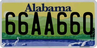 AL license plate 66AA660