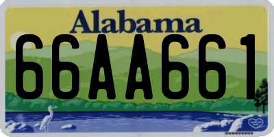 AL license plate 66AA661