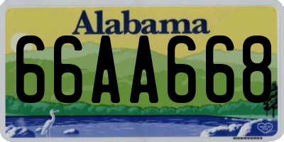 AL license plate 66AA668