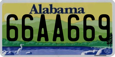 AL license plate 66AA669