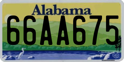AL license plate 66AA675