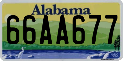AL license plate 66AA677