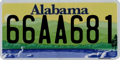AL license plate 66AA681
