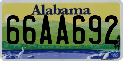 AL license plate 66AA692