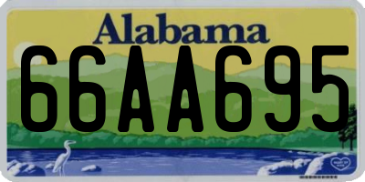 AL license plate 66AA695