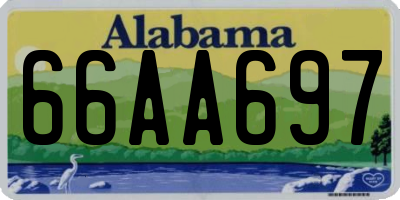 AL license plate 66AA697