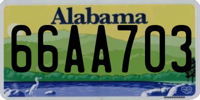 AL license plate 66AA703