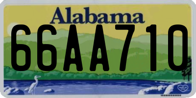 AL license plate 66AA710