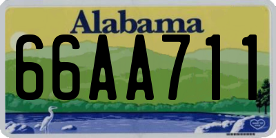 AL license plate 66AA711