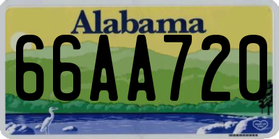 AL license plate 66AA720