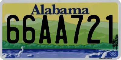 AL license plate 66AA721