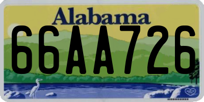 AL license plate 66AA726